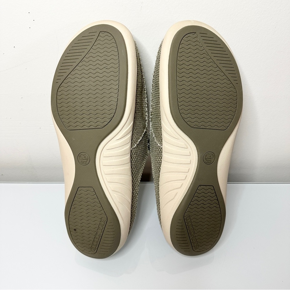 Gecko Man Orthotic Sherpa Canvas Slip-On Slipper Shoes 11.5 NEW Khaki - Picture 4 of 10